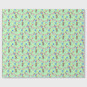 ロバの誕生日 ギフト包装紙 緑 ラッピングペーパー (フラット)