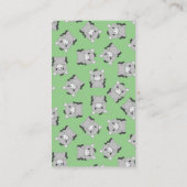 ロバの赤ちゃんシャワーグリーン エンクロージャーカード (裏面)