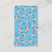 ロバの赤ちゃんシャワーブルー エンクロージャーカード (裏面)