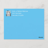 ロバの赤ちゃんシャワーブルー ポストカード (裏面)