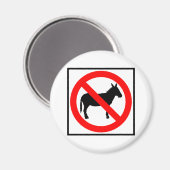 ロバの道路標識なし マグネット (正面/裏面)