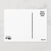 ロバの風景を描く ポストカード (裏面)