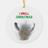 ロバの鼻を特徴とするクリスマスオーナメント セラミックオーナメント (正面)