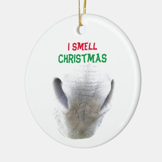 ロバの鼻を特徴とするクリスマスオーナメント セラミックオーナメント (左)