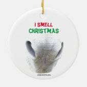 ロバの鼻を特徴とするクリスマスオーナメント セラミックオーナメント (裏面)
