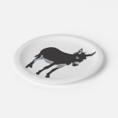 ロバはっきりしたーシルエットファーム動物 ペーパープレート (アングル)