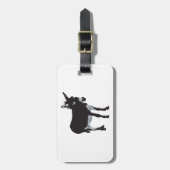 ロバはっきりしたーシルエットファーム動物 ラゲッジタグ (正面縦)