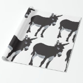 ロバはっきりしたーシルエットファーム動物 ラッピングペーパー (アンロールド)