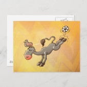 ロバは最も強力なサッカーのキックを持っている ポストカード (正面/裏面)