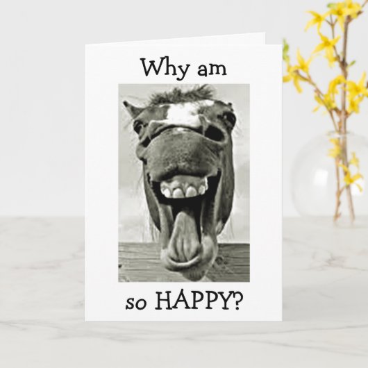 ロバは母の日が「ママにあっても幸せ」 カード (黄色い花)