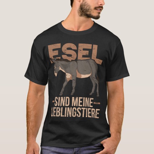ロバは私の一番好きな動物です 農場の動物 ロバ Tシャツ (正面)