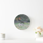 ロバは秋秋の野原。 ラウンド壁時計 (ホーム)