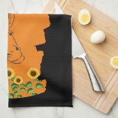 ロバひまわり キッチンタオル (四つ折り)