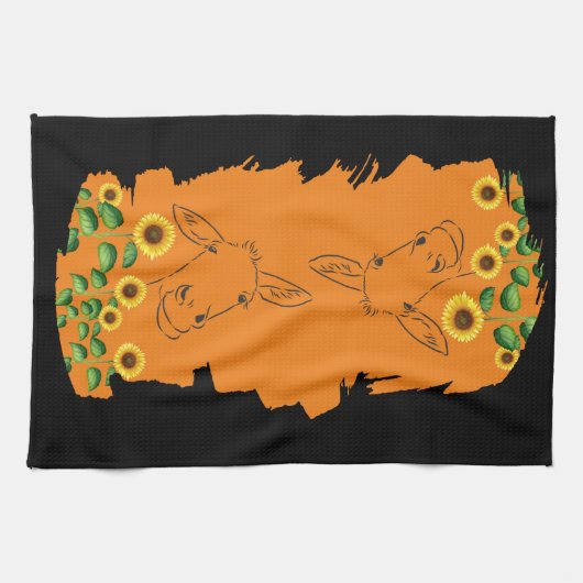 ロバひまわり キッチンタオル (横)