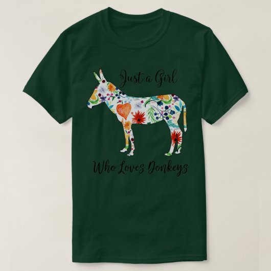 ロバを愛する Tシャツ (デザイン正面)