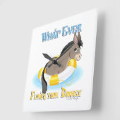 ロバを浮かべるものは スクエア壁時計 (傾斜)