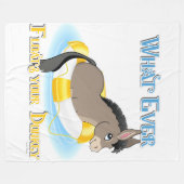 ロバを浮かべるものは フリースブランケット (正面(横))