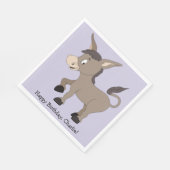 ロバイラストレーションカスタム文字紙ナプキン スタンダードランチョンナプキン (角)