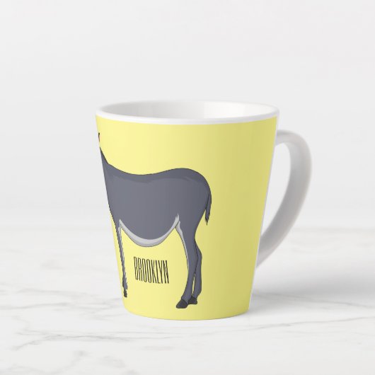 ロバイラストレーション カフェラテマグ (右アングル)