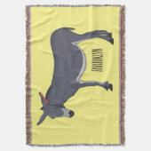 ロバイラストレーション スローブランケット (正面縦)