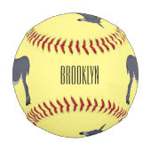 ロバイラストレーション 野球ボール (裏面)