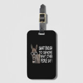 ロバクール頭が切れるー ラゲッジタグ (正面縦)