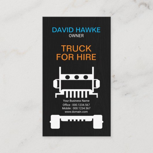 ロバストなセミトラック用木目カバートランスポータ 名刺 (正面)