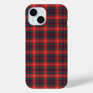 ロバットクランのフレーザー赤と青のモダンタータンチェック iPhone 15ケース