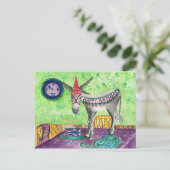 ロバハッピーバースデーカード ポストカード (スタンド正面)