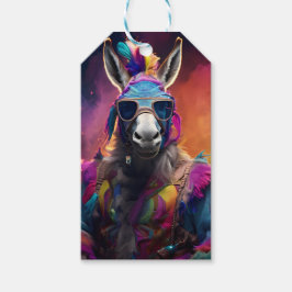 ロバファンキーーブルー眼鏡 ギフトタグ