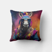 ロバファンキーーブルー眼鏡 クッション (裏面)