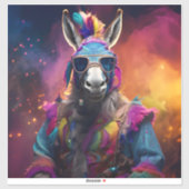 ロバファンキーーブルー眼鏡 シール (シート)