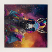 ロバファンキーーブルー眼鏡 ジグソーパズル (横)