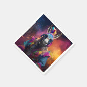 ロバファンキーーブルー眼鏡 スタンダードカクテルナプキン (角)