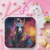 ロバファンキーーブルー眼鏡 ペーパープレート (パーティー)