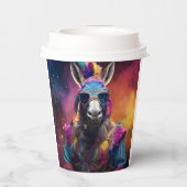 ロバファンキーーブルー眼鏡 紙コップ (裏面)