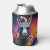 ロバファンキーーブルー眼鏡 缶クーラー (缶正面)