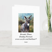 ロバポートレート誕生日カード カード (裏面)