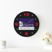 ロバーツ建築家 ラージ壁時計 (ホーム)