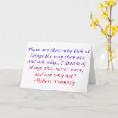 ロバートケネディの引用文 カード (黄色い花)