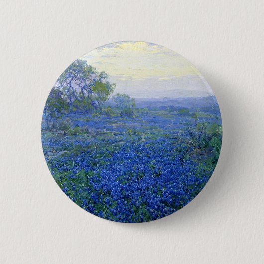 ロバートジュリアンのOnderdonkの曇日bluebonnets 缶バッジ (正面)