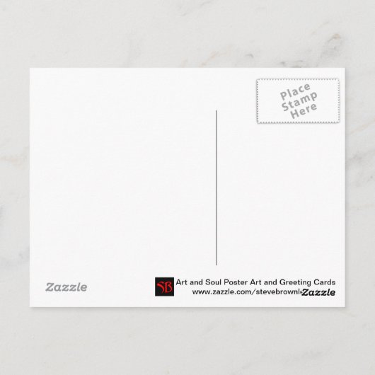 ロバートジョンソンの郵便はがきの青 ポストカード (裏面)