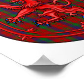 ロバートソンタータンチェックスコティッシュプレイドライオンラパント ポスター (角)