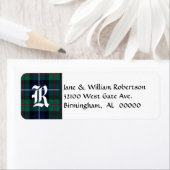 ロバートソンタータンチェックプレイドモノグラム住所 シール (インサイチュ)