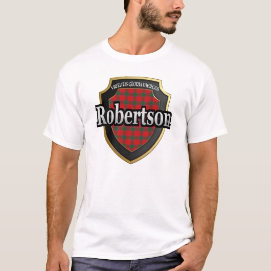 ロバートソン氏族スコットランドタータン王朝 Tシャツ (正面)