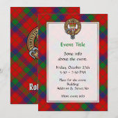 ロバートソン氏紋章のタートン 招待状 (正面/裏面)