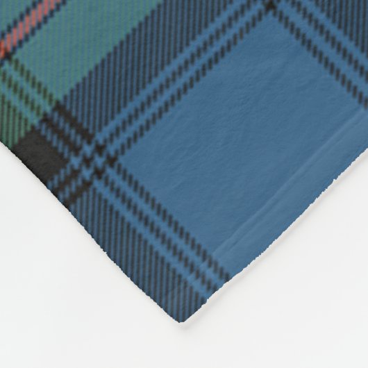 ロバートソン狩り古代クランバッジタータンチェックプレイド フリースブランケット (角)