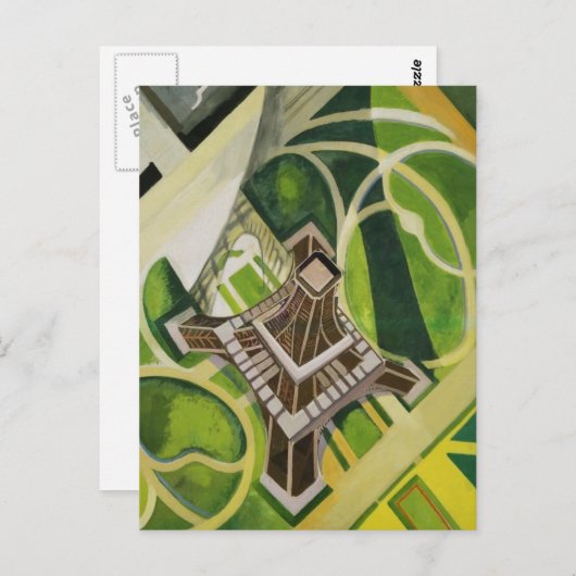 ロバートドローネーエッフェルタワーアート ポストカード (正面/裏面)