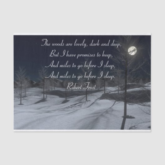 ロバートフロストギフトティッシュペーパー 薄葉紙 (正面)