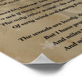 ロバートフロストストップズ・バイ・ウッズ ポスター (角)